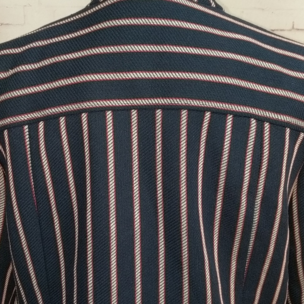 BANANA REPUBLIC Striped Tailored Crop Jacket - Picture 7 of 8